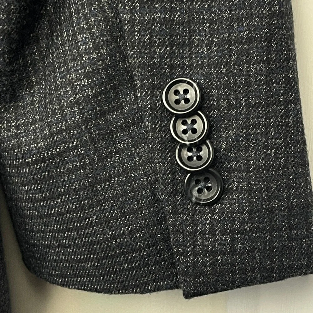 Jos A Bank RESERVE‎ Tollegno 1900 Wool Blend 43L Blazer Sport Coat Jacket Grey